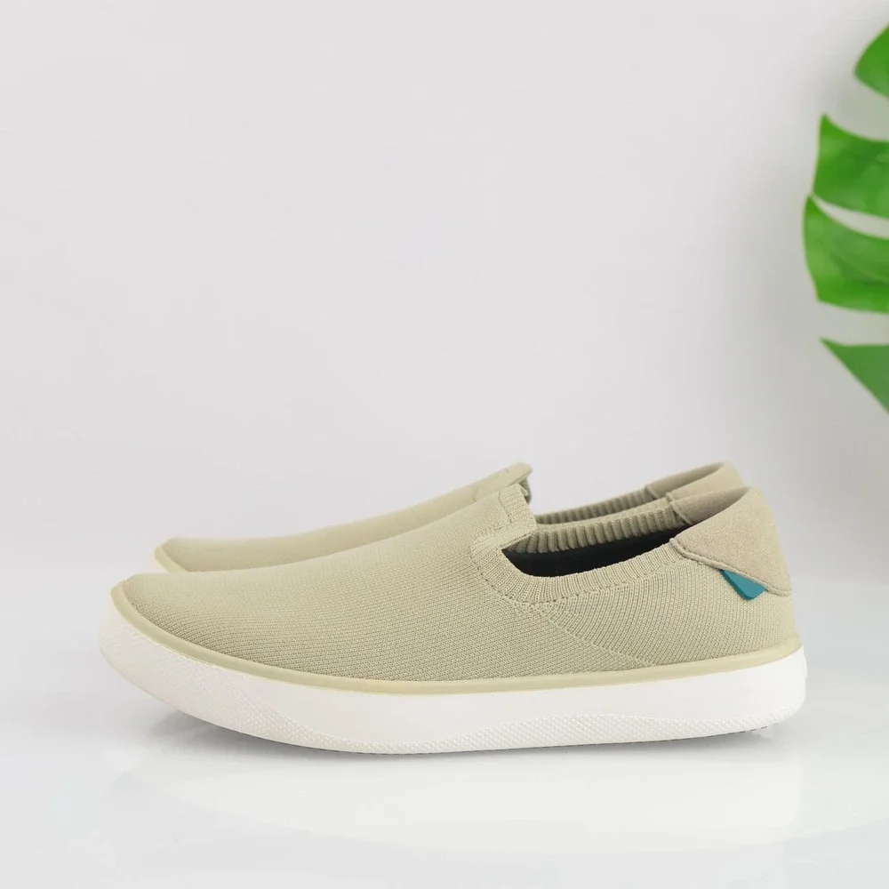 Vessi Womens Boardwalk Slip-On Sneakers Size 7 Waterproof Sage Green Flat Shoes